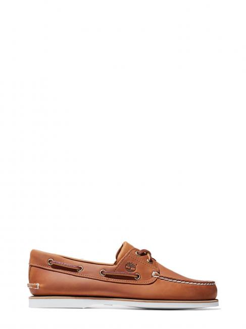 Classic Boat 2 Eye Pantofi de barca din piele bufant de caise - Pantofi bărbați