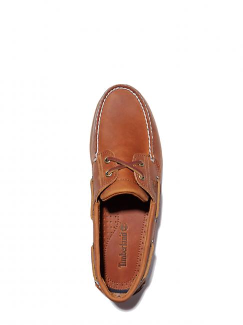 Classic Boat 2 Eye Pantofi de barca din piele bufant de caise - Pantofi bărbați