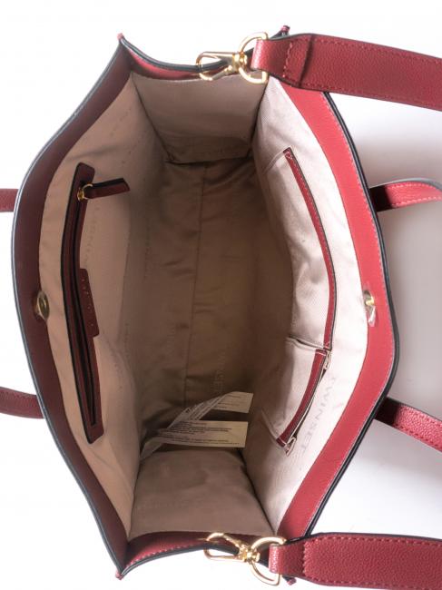 LOGO FORELLATO Shopper vertical cu curea de umar zmeura inchisa - Genți femei