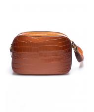 TWINSET Mini bag a tracolla in pelle stampa coccodrillo  pudră bronz umbrită stcocco - Genți femei - 4