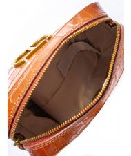 TWINSET Mini bag a tracolla in pelle stampa coccodrillo  pudră bronz umbrită stcocco - Genți femei - 5