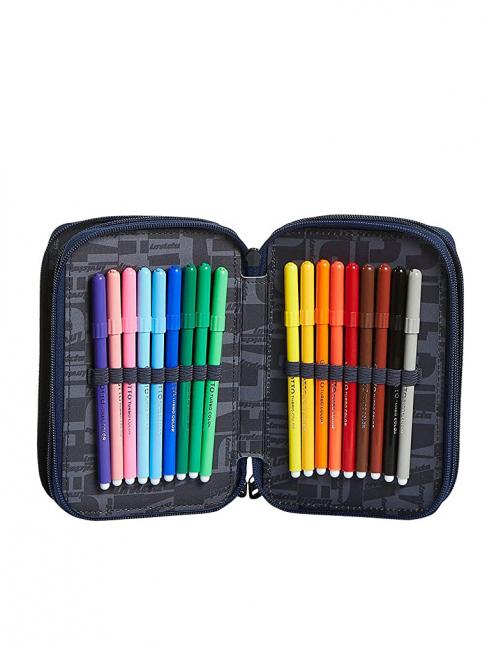 Astuccio 3 zip Trusa cu tot pentru scoala! grilehadesblue - Penare și accesorii