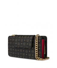 POLLINI HERITAGE CLASSIC clutch cu curea de umar lac negru - Genți femei - 2