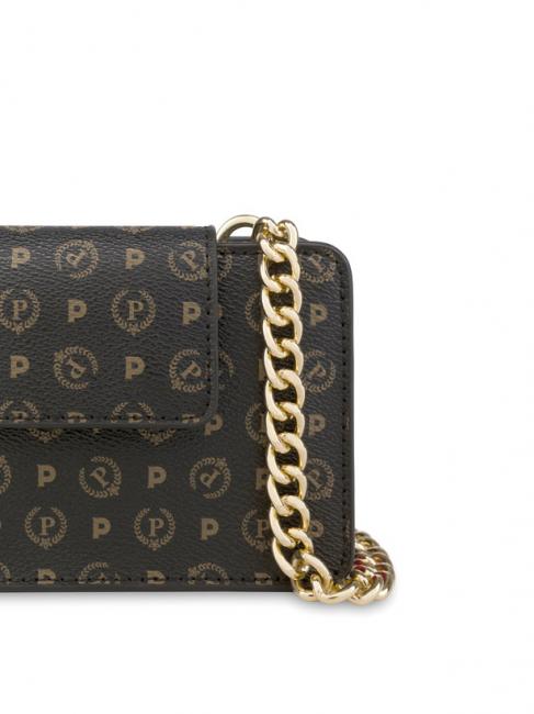 HERITAGE CLASSIC clutch cu curea de umar lac negru - Genți femei