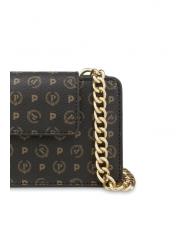 POLLINI HERITAGE CLASSIC clutch cu curea de umar lac negru - Genți femei - 4