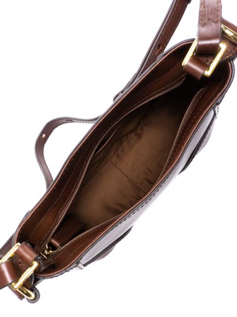 MATILDE Geanta mini de umar din piele BROWN - Genți femei