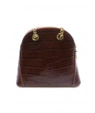 TOSCA BLU TIC-TAC Geantă de umăr Mini din piele cu imprimeu crocodil BROWN - Genți femei - 4