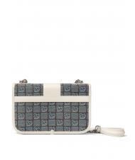 BRACCIALINI MONOGRAM Mini geantă de umăr din material jacquard avio - Genți femei - 3