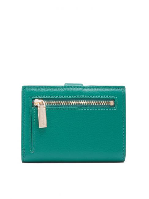 EASY POCKET Portofel din piele texturata iarba verde - Portofele femei