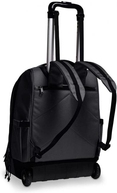 NEW WAY NEW BUMP Plain Rucsac cu troller 2 &icirc;n 1 negru - Rucsacuri cu role