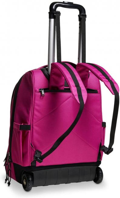 NEW WAY NEW BUMP Plain Rucsac cu troller 2 în 1 festival fucsia - Rucsacuri cu role