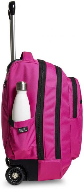 NEW WAY NEW BUMP Plain Rucsac cu troller 2 în 1 festival fucsia - Rucsacuri cu role