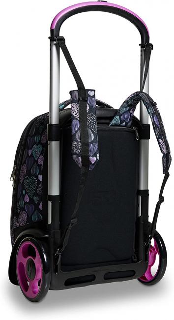 7.1 TYRE Patchyheart Girl Rucsac Troler detasabil negru - Rucsacuri cu role