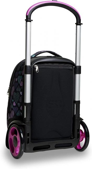 7.1 TYRE Patchyheart Girl Rucsac Troler detasabil negru - Rucsacuri cu role