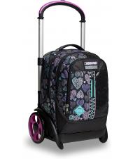 SEVEN 7.1 TYRE Patchyheart Girl Rucsac Troler detasabil negru - Rucsacuri cu role - 7