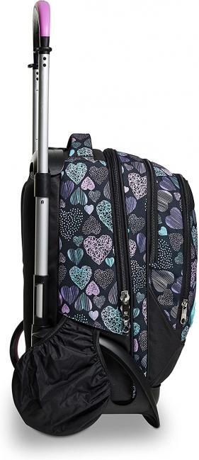 7.1 TYRE Patchyheart Girl Rucsac Troler detasabil negru - Rucsacuri cu role
