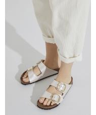 BIRKENSTOCK ARIZONA BIG BUCKLE Sandale papuci alb perlat grațios - Pantofi femei - 7