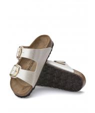 BIRKENSTOCK ARIZONA BIG BUCKLE Sandale papuci alb perlat grațios - Pantofi femei - 6
