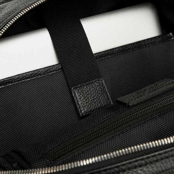 VERMONT Rucsac pentru laptop de 13&rdquo;, din piele negru - Rucsacuri pentru laptop