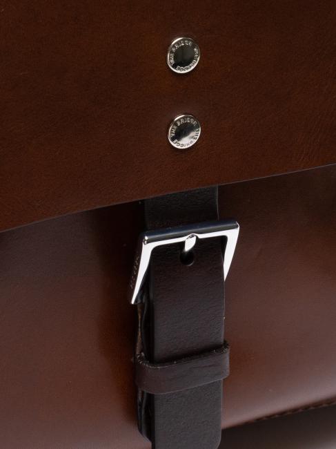 LORENZO Rucsac din piele pentru PC 14" Maro / Paladiu - Rucsacuri pentru laptop