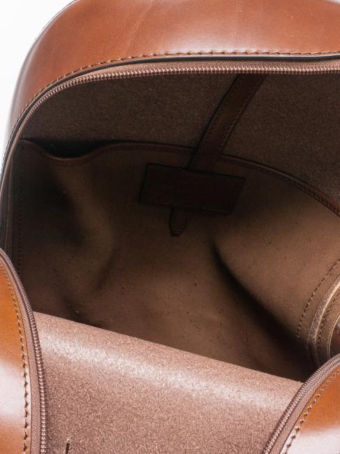 LORENZO Rucsac din piele pentru PC 14" Maro / Paladiu - Rucsacuri pentru laptop