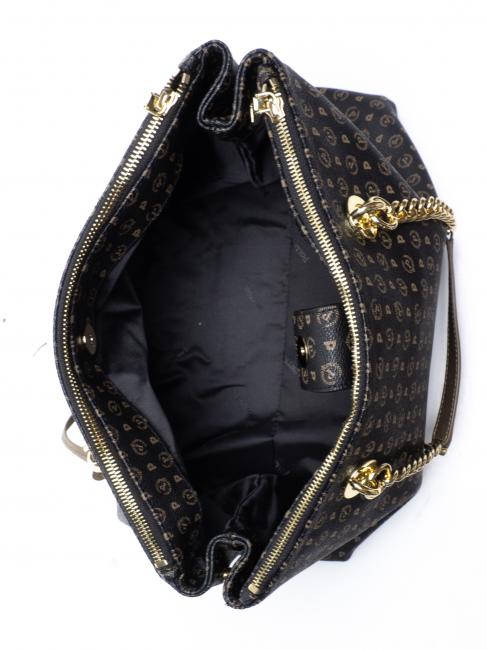 HERITAGE  Geanta cu bareta de umar negru de bronz - Genți femei