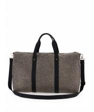 BORBONESE ECO LINE  Geanta medie cu bareta de umar OP / NATURAL / NEGRU - Genți de voiaj - 4