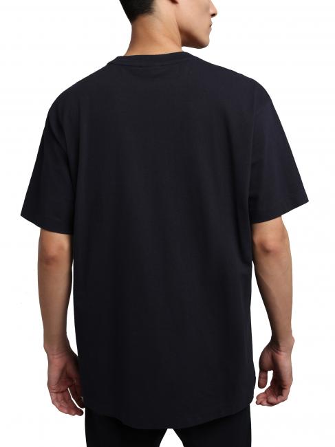S-BOX SS Tricou din bumbac cutie cu logo blu marine - tricou