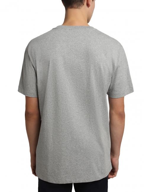 S-BOX SS Tricou din bumbac cutie cu logo melange gri mediu - tricou