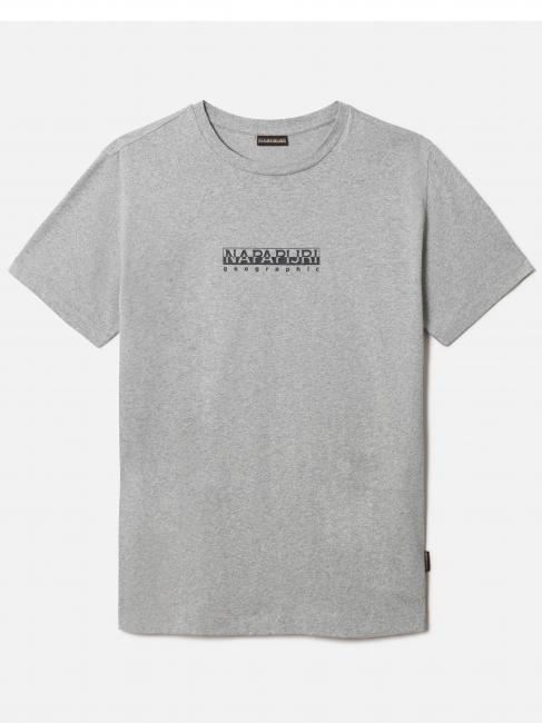 S-BOX SS Tricou din bumbac cutie cu logo melange gri mediu - tricou