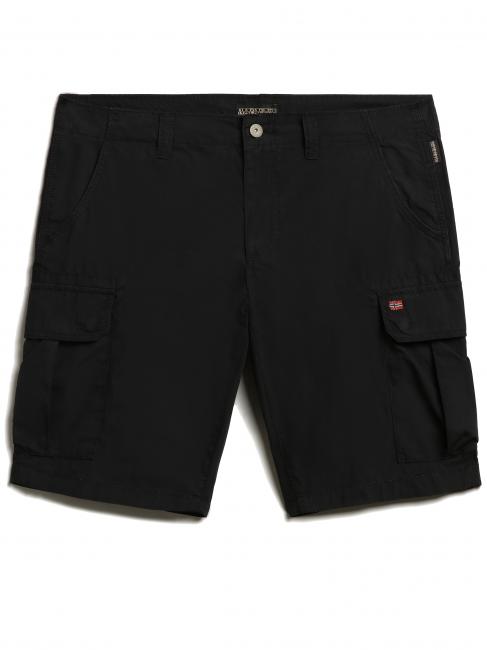 NOTO 5 Bermuda cargo din bumbac negru 041 - Pantaloni