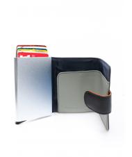 LESAC COLORFULL Portofel din piele cu suport card din aluminiu - Portofele bărbați