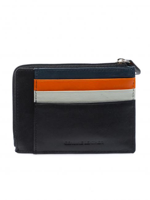 COLORFULL Portofel plat din piele negru - Portofele bărbați