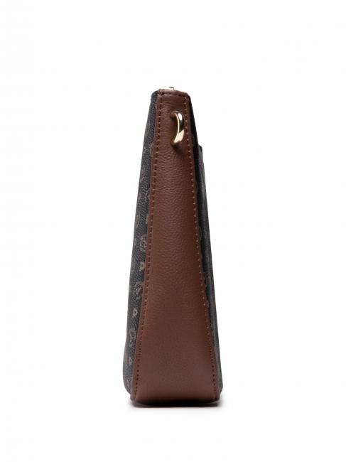 HERITAGE  Geantă de umăr cu lanț negru maro - Genți femei