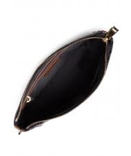 POLLINI HERITAGE  Geantă de umăr cu lanț negru maro - Genți femei - 6