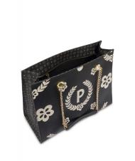 POLLINI HERITAGE  Geanta de cumparaturi cu imprimeu peste tot negru - Genți femei - 6