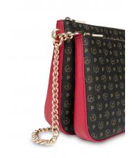 POLLINI HERITAGE  Geantă de umăr cu lanț lac negru - Genți femei - 3