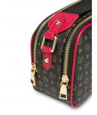 POLLINI HERITAGE  Geantă pentru cameră cu curea de umăr lac negru - Genți femei - 4