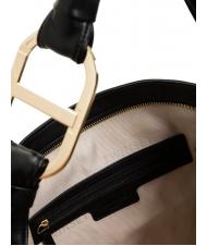 TWINSET OVAL T HANDLE Geantă mare de umăr negru - Genți femei - 4