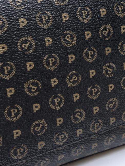 HERITAGE Geantă de umăr medie negru maro - Genți femei