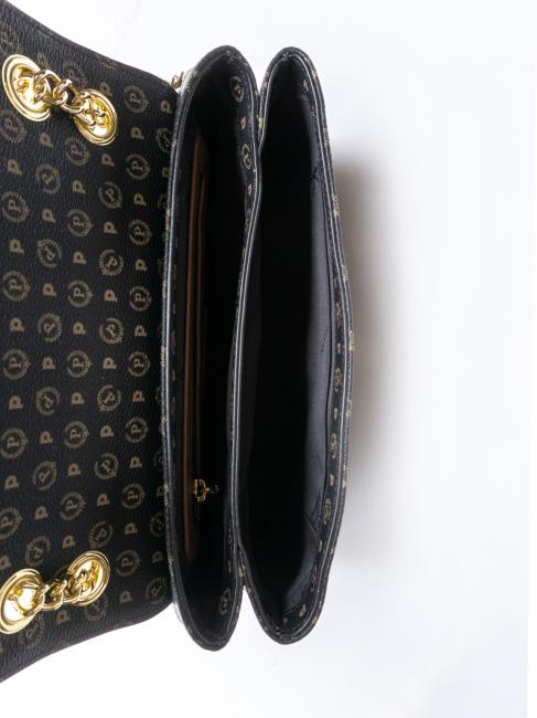 HERITAGE Geantă de umăr medie negru maro - Genți femei