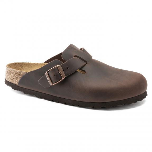 BOSTON Sandale sabot din piele habana - Pantofi unisex