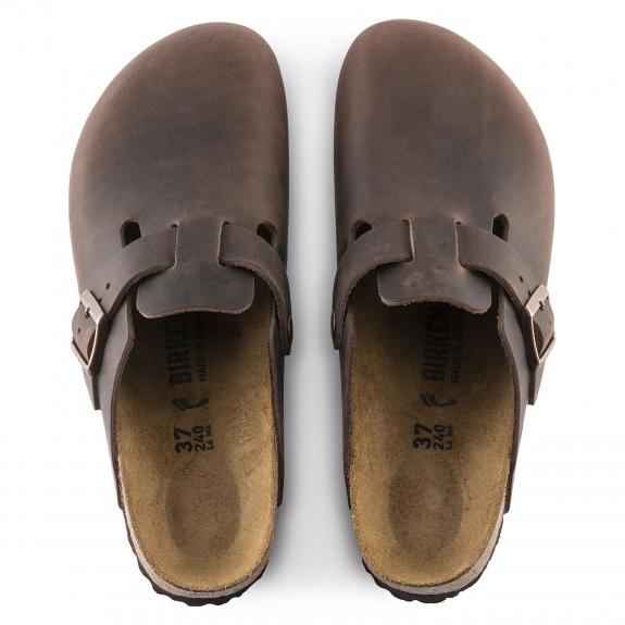 BOSTON Sandale sabot din piele habana - Pantofi unisex
