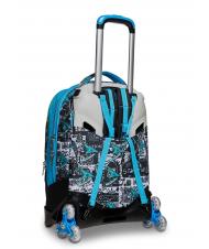 SJGANG GANG ANIMALI FLIP 3D SJ Rucsac troler detasabil cu roti triple negru - Rucsacuri cu role - 6