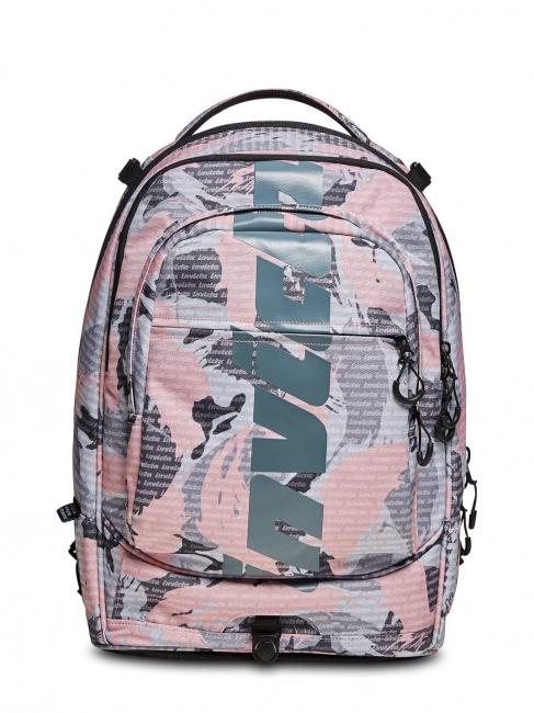 NEW PLUG FANTASY Rucsac troler cu troler detasabil logo camufut roz - Rucsacuri cu role