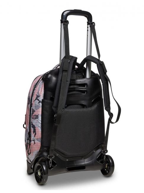 NEW PLUG FANTASY Rucsac troler cu troler detasabil logo camufut roz - Rucsacuri cu role