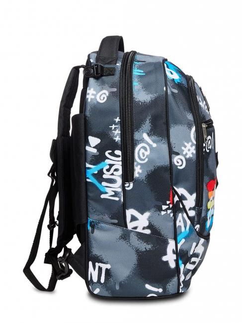 ROCK ON BOY JACK Rucsac troler detasabil cu roti triple negru - Rucsacuri pentru laptop