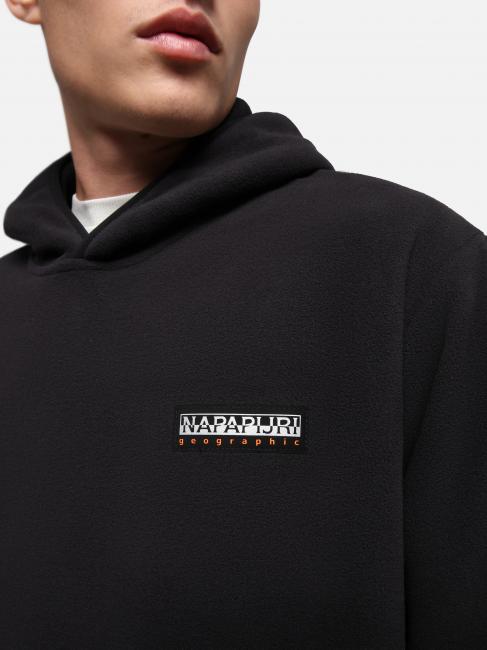 T-TRIENT H Hanorac cu glugă din microfleece negru 041 - hanorace