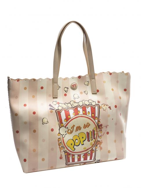 PARTY Geanta de cumparaturi pe umar BEIGE - Genți femei