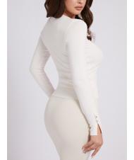 GUESS ELINOR Pulover cu decolteu cremwhi - Pulovere pentru femei - 3